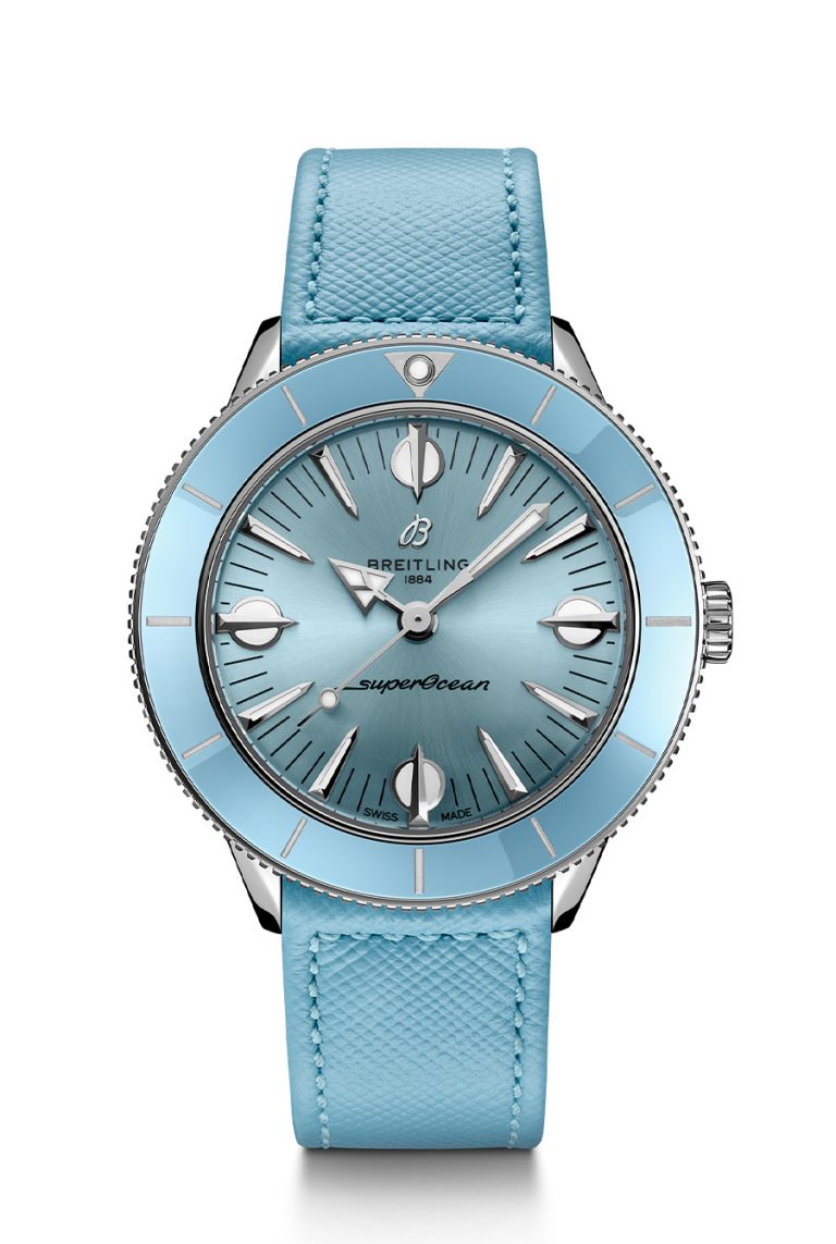 SUPEROCEAN HERITAGE ‘57 PASTEL PARADISE 38MM BLUE A10340161C1X1