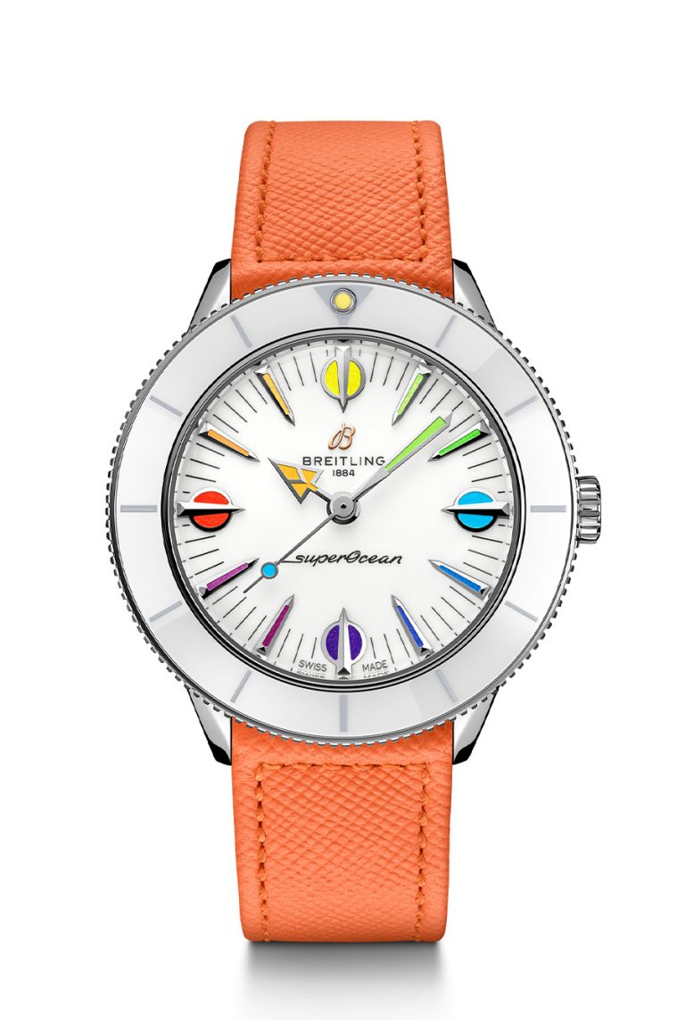 SUPEROCEAN HERITAGE ‘57 PASTEL PARADISE 38MM RAINBOW A10340A11A1X1