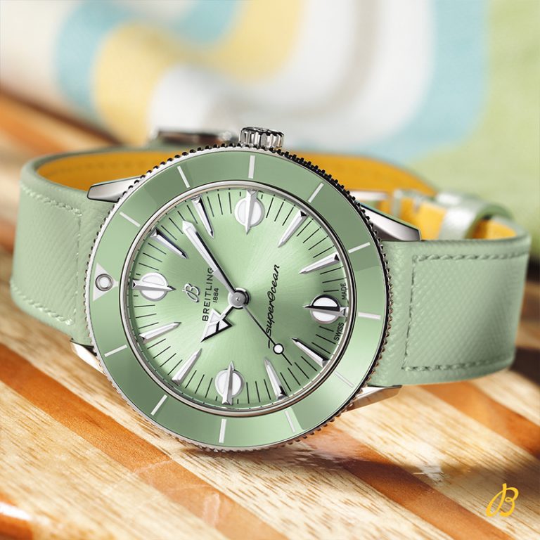 SUPEROCEAN HERITAGE ’57 PASTEL PARADISE 38MM GREEN A10340361L1X1 3