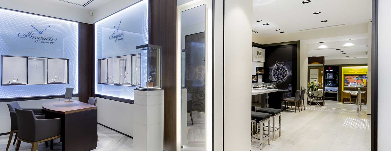 The inside of Watches of Switzerland Sydney