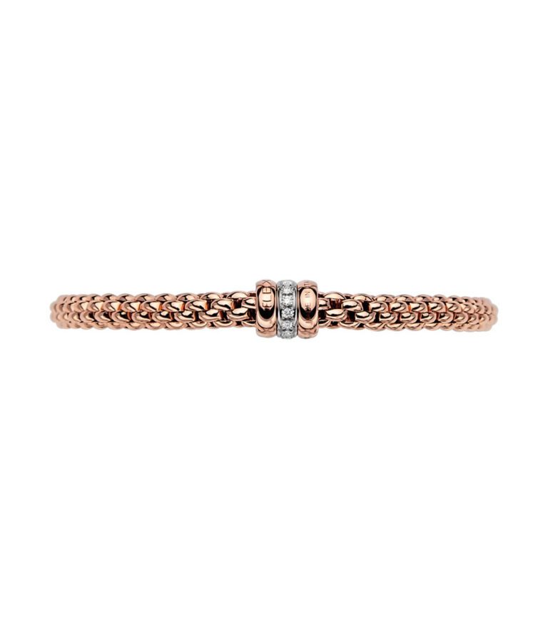 Solo Rose Gold Diamond Rondel Bracelet