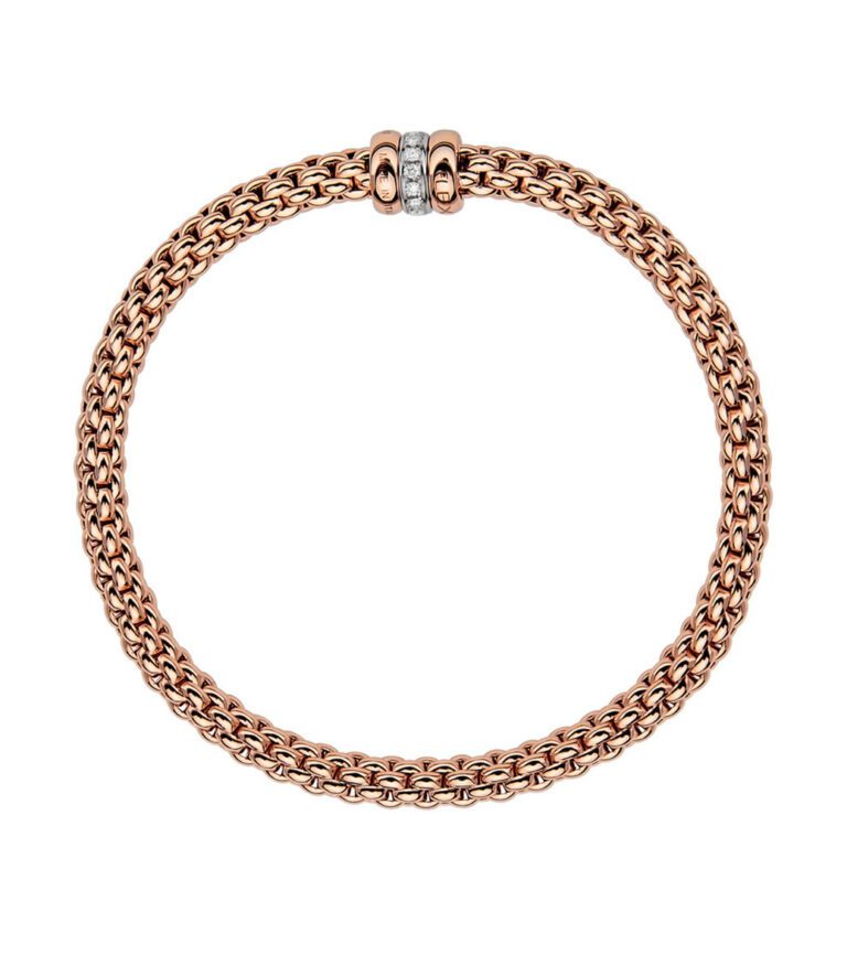 Solo Rose Gold Diamond Rondel Bracelet