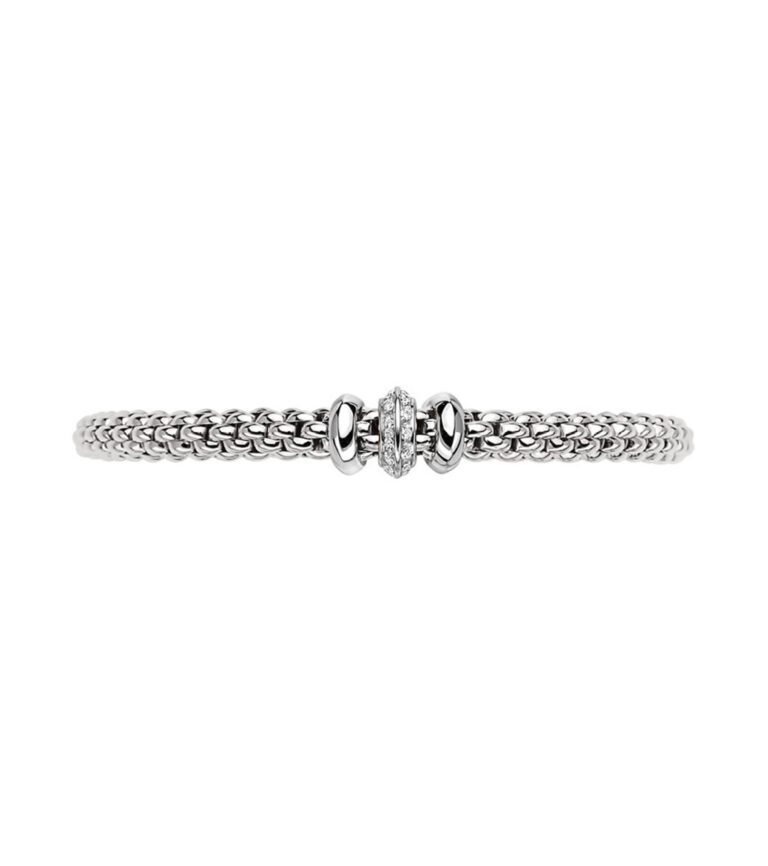 Solo White Gold Diamond Rondel Flex It Bracelet