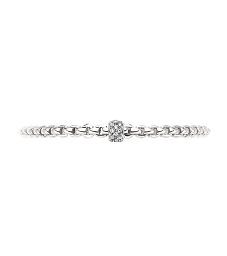 FOPE EKA TINY 18CT WHITE GOLD 0.19CT DIAMOND BRACELET