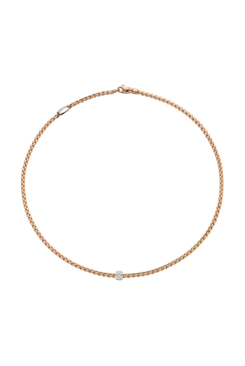 FOPE EKA Rose Gold Necklace Diamond Rondel