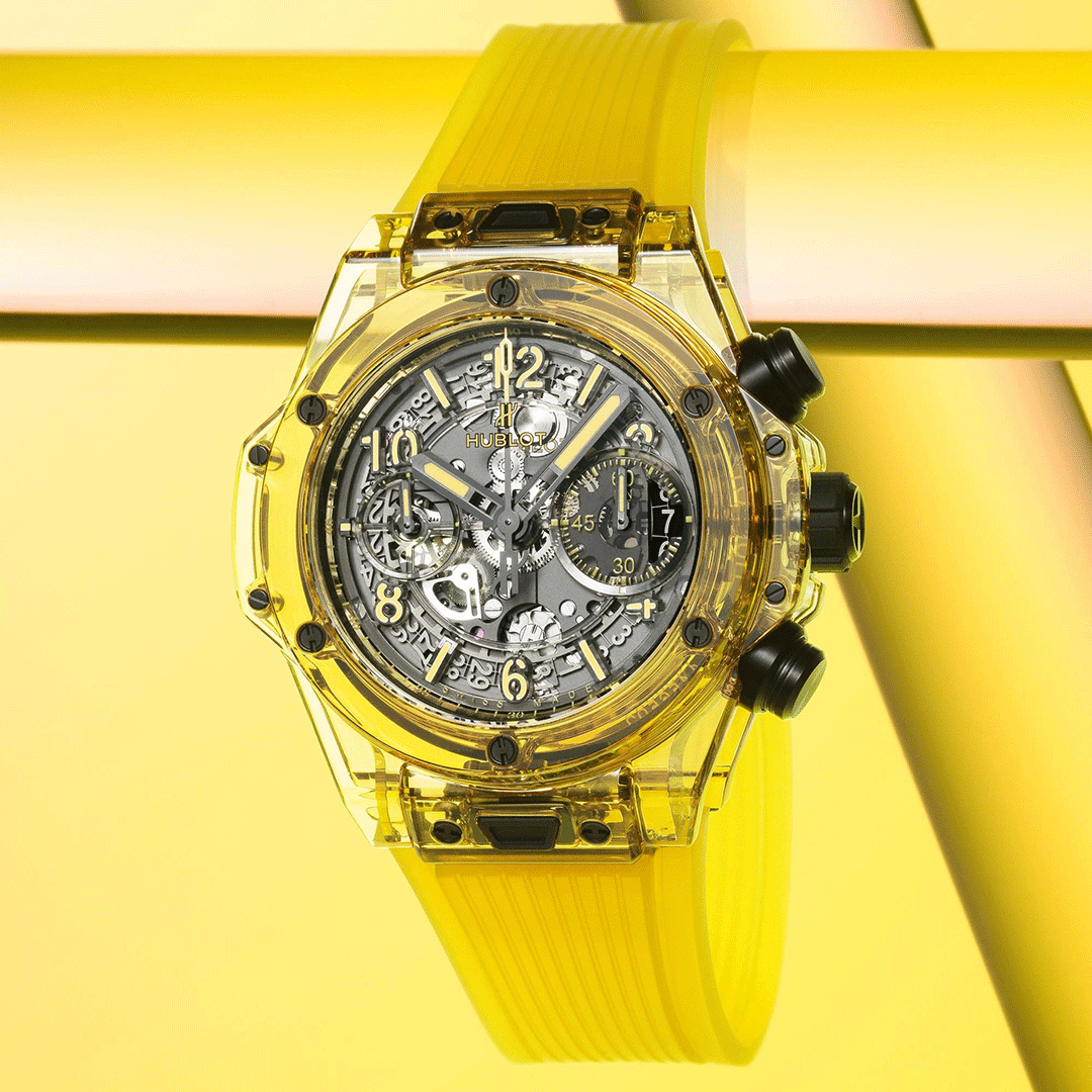 HUBLOT Big Bang Unico Yellow Sapphire 441.JY.4909.RT Shop HUBLOT at Watches of Switzerland Perth, Sydney and Melbourne Airport.