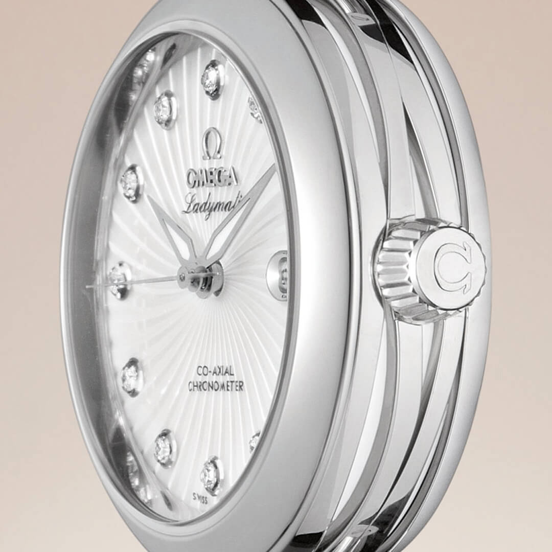 OMEGA Ladymatic Co‑Axial Master Chronometer Chronograph 34mm 425.30.34.20.55.002 Shop OMEGA in Watches of Switzerland Sydney boutique.