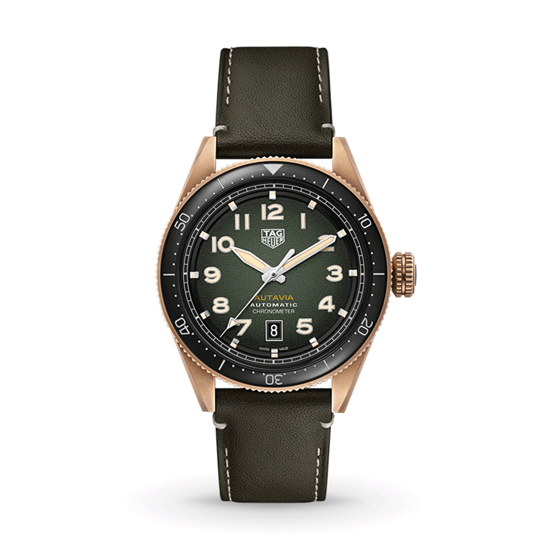 TAG Heuer Autavia Calibre 5 Automatic WBE5190.FC8268 Shop TAG Heuer at Watches of Switzerland Canberra, Melbourne Airport and Online.