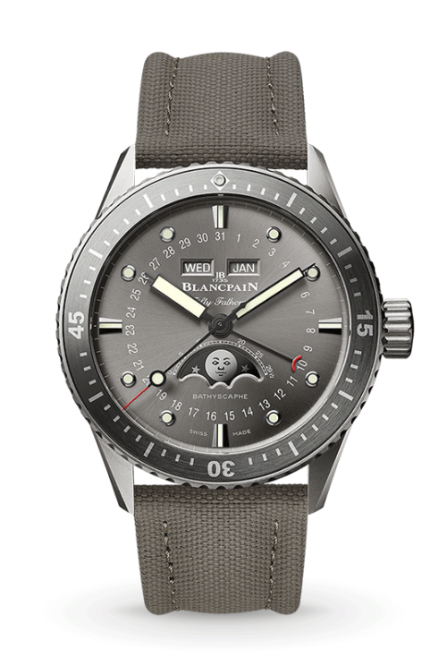 Blancpain Fifty Fathoms Bathyscaphe Quantième Complet Phases De Lune - 5054 1210 G52A Shop Blancpain at Watches of Switzerland Melbourne Airport, Perth and Sydney boutiques.