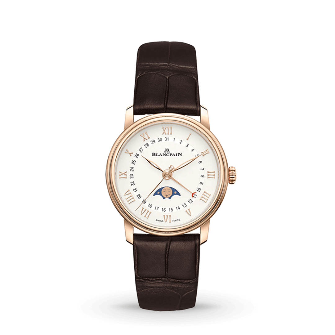 Blancpain Villeret Quantième Phases De Lune - 6126-3642-55B Shop Blancpain at Watches of Switzerland Melbourne Airport, Perth and Sydney boutiques.