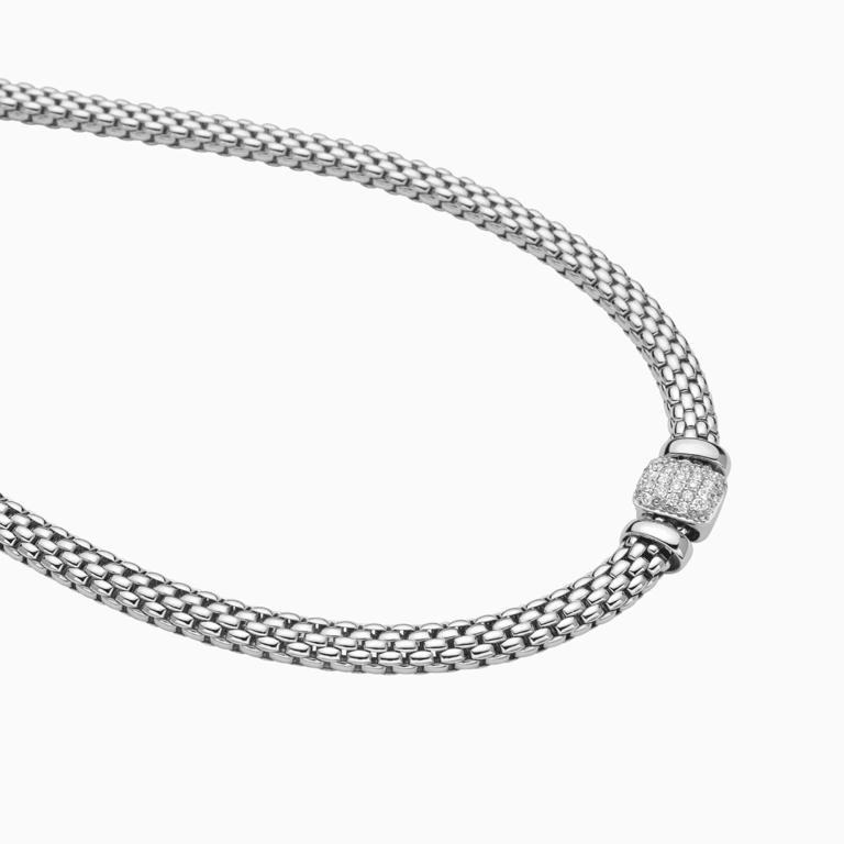 FOPE Vendome White Gold Diamond Necklace 561CPAVE