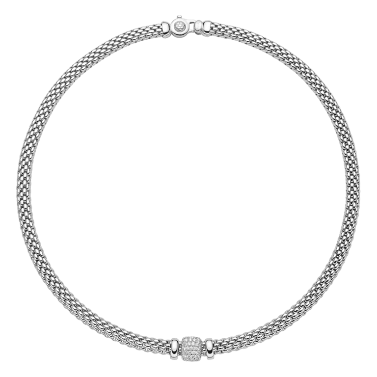 FOPE Vendome White Gold Diamond Necklace 561CPAVE