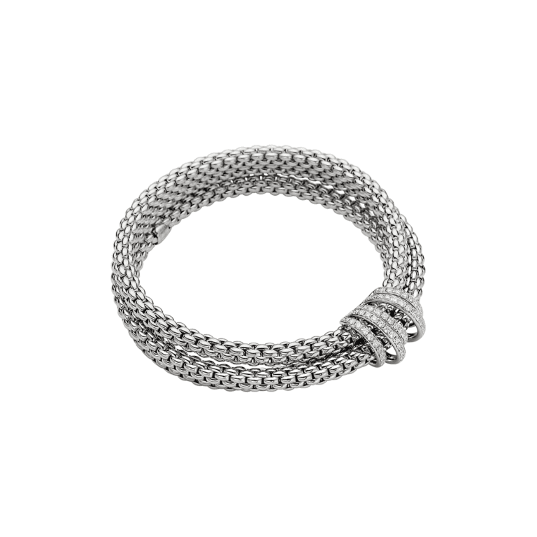 FOPE Solo White Gold Pave Diamond Bracelet 651BPAVE