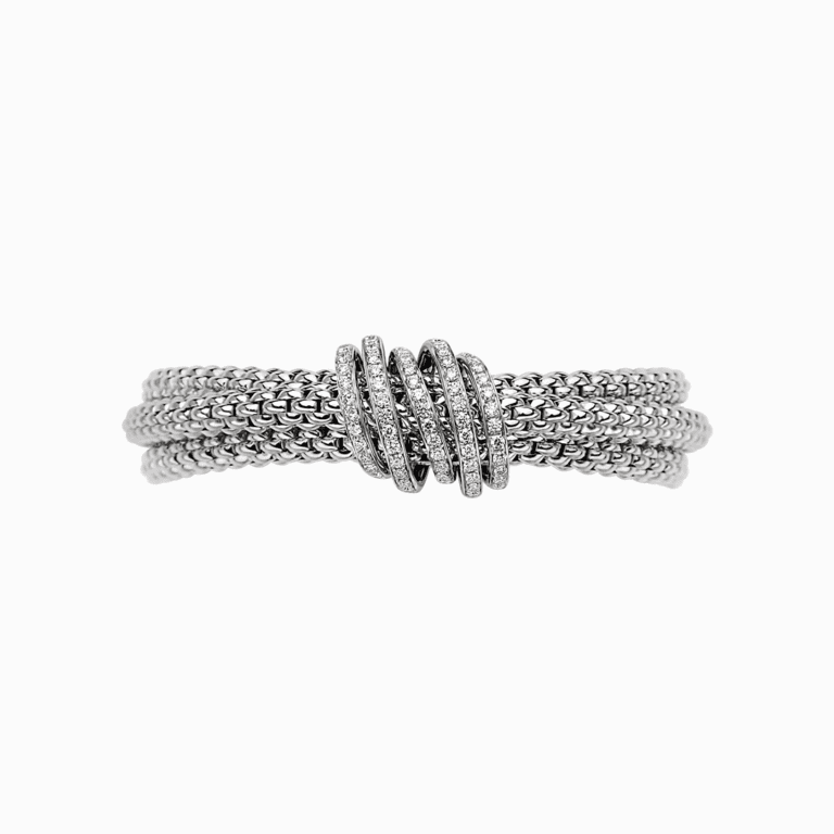 FOPE Solo White Gold Pave Diamond Bracelet 651BPAVE