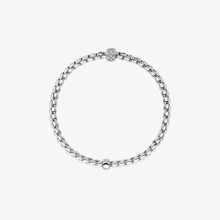 FOPE EKA Pink Gold Pave Diamond Bracelet 733BPAVE-GR