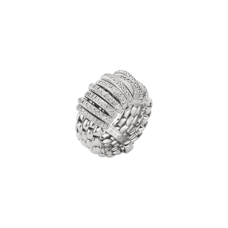 FOPE Panorama White Gold Ring Pave Diamond AN588PAVEL