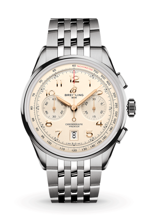 Breitling Premier B01 Chronograph 42 AB0145211G1A1 Shop Breitling at Watches of Switzerland Perth, Canberra, Sydney, Sydney Barangaroo, Melbourne, Melbourne Airport and Online.