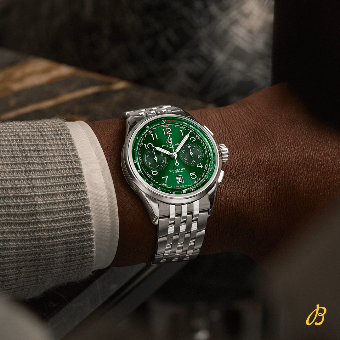 Breitling Premier B01 Chronograph 42 AB0145371L1A1 Shop Breitling at Watches of Switzerland Perth, Canberra, Sydney, Sydney Barangaroo, Melbourne, Melbourne Airport and Online.