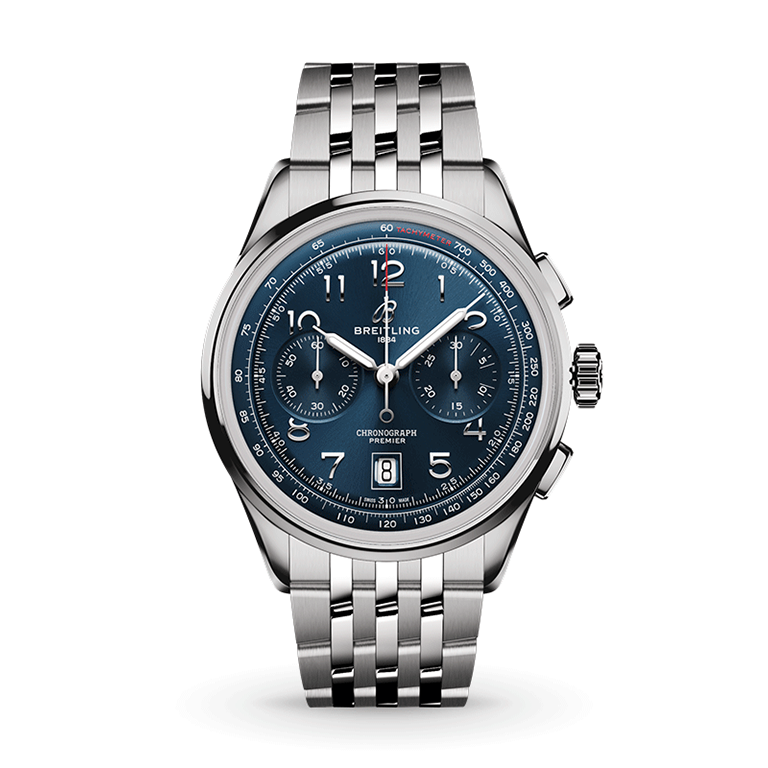 Breitling Premier B01 Chronograph 42 AB0145171C1A1 Shop Breitling at Watches of Switzerland Perth, Canberra, Sydney, Sydney Barangaroo, Melbourne, Melbourne Airport and Online.