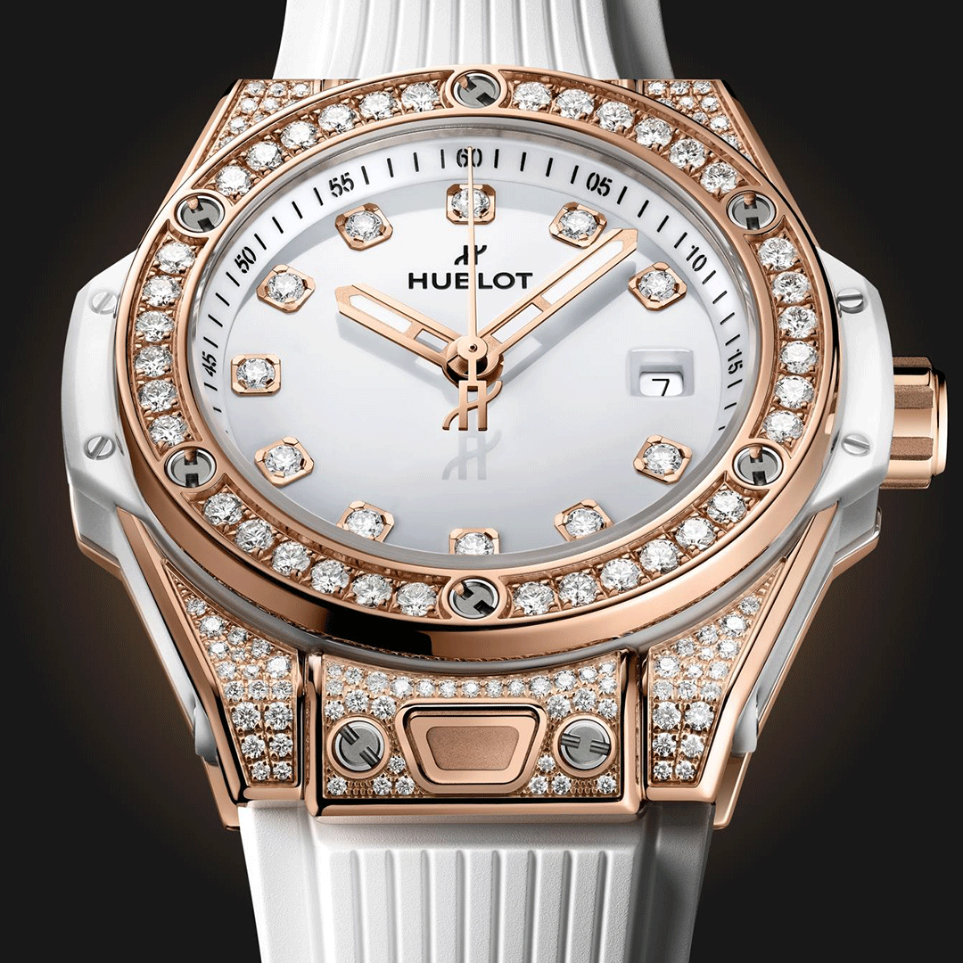 HUBLOT Big Bang One Click King Gold White Diamonds 485.OE.2210.RW.1604 Shop HUBLOT now at Watches of Switzerland Perth, Sydney and Melbourne Airport.
