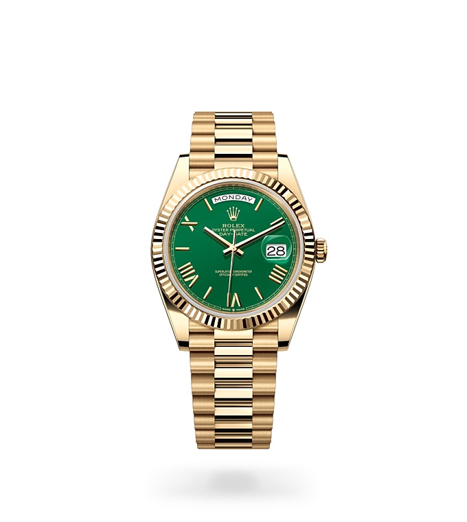 Green face day date rolex sale