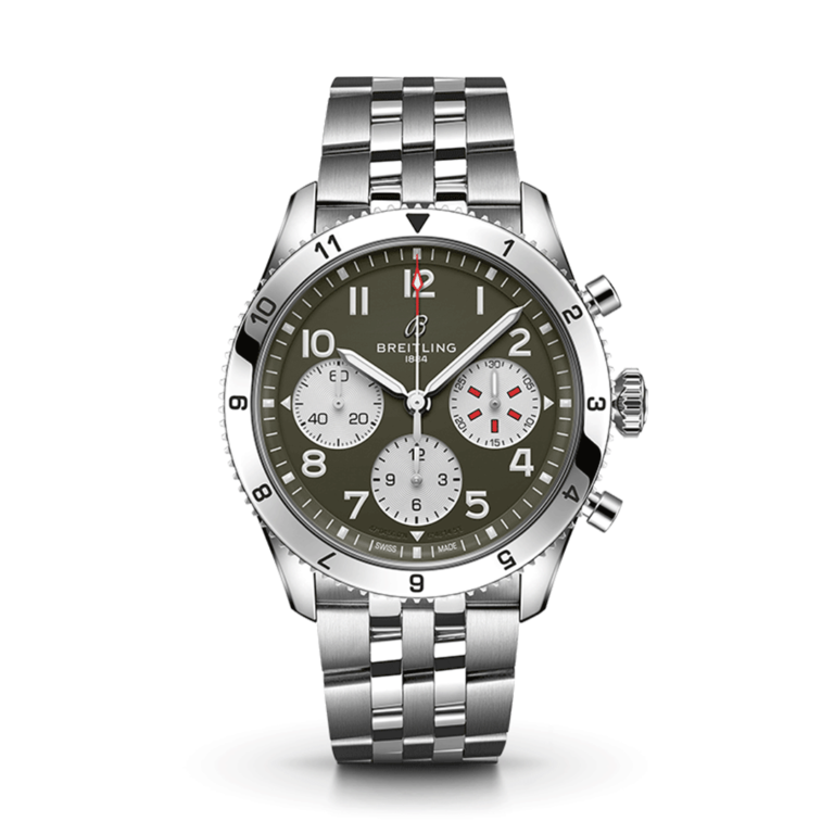 Breitling Classic AVI Chronograph 42 P-51 Curtiss Warhawk A233802A1L1A1 Shop Breitling at Watches of Switzerland Perth, Canberra, Sydney, Sydney Barangaroo, Melbourne, Melbourne Airport and Online.