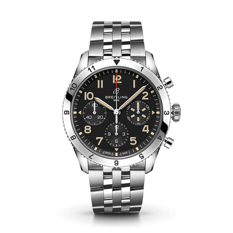 Breitling Classic AVI Chronograph 42 P-51 Mustang A233803A1B1A1 Shop Breitling at Watches of Switzerland Perth, Canberra, Sydney, Sydney Barangaroo, Melbourne, Melbourne Airport and Online.