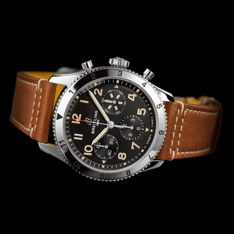 Breitling Classic AVI Chronograph 42 P-51 Mustang A233803A1B1X1 Shop Breitling at Watches of Switzerland Perth, Canberra, Sydney, Sydney Barangaroo, Melbourne, Melbourne Airport and Online.