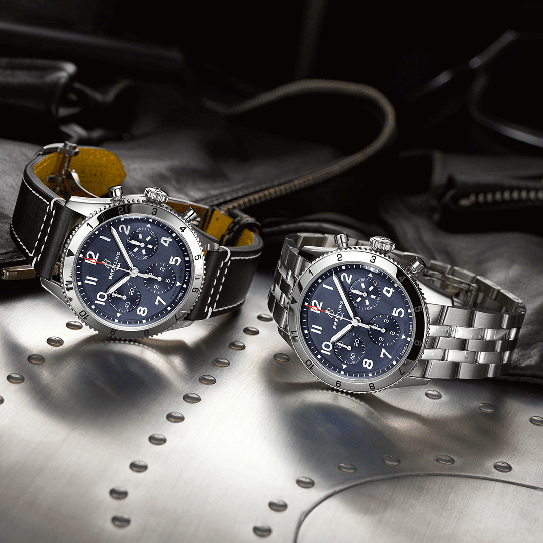 Breitling Classic AVI Chronograph 42 Tribute To Vought F4U Corsair A233801A1C1A1 Shop Breitling at Watches of Switzerland Perth, Canberra, Sydney, Sydney Barangaroo, Melbourne, Melbourne Airport and Online.