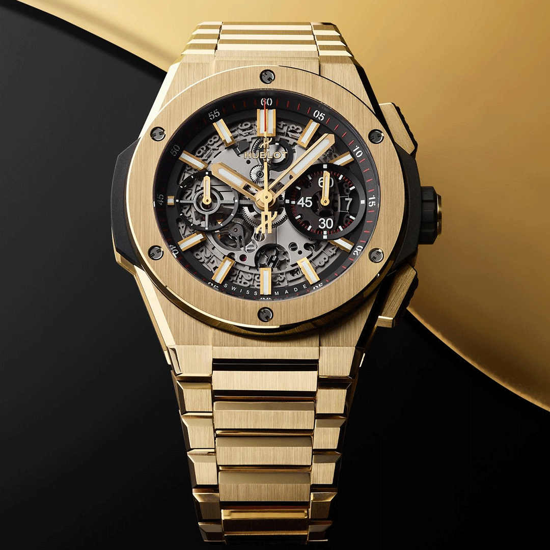 Hublot Big Bang Integrated Yellow Gold 42mm 451.VX.1130.VX Shop HUBLOT now at Watches of Switzerland Perth, Sydney and Melbourne Airport.