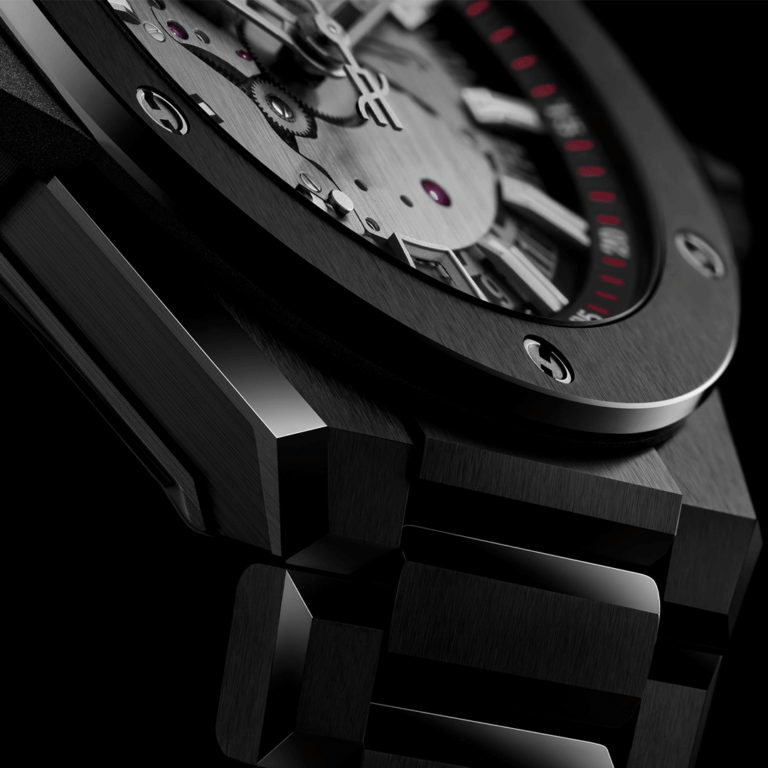 Hublot Big Bang Integrated Time Only Black Magic 456.CX.0170.CX Shop HUBLOT now at Watches of Switzerland Perth, Sydney and Melbourne Airport.