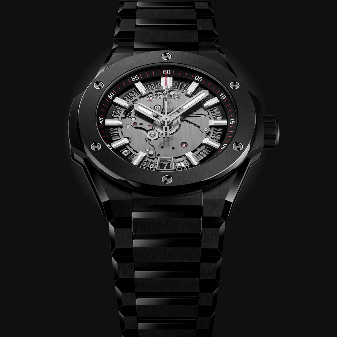 Hublot Big Bang Integrated Time Only Black Magic 456.CX.0170.CX Shop HUBLOT now at Watches of Switzerland Perth, Sydney and Melbourne Airport.