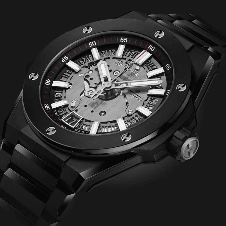 Hublot Big Bang Integrated Time Only Black Magic 456.CX.0170.CX Shop HUBLOT now at Watches of Switzerland Perth, Sydney and Melbourne Airport.