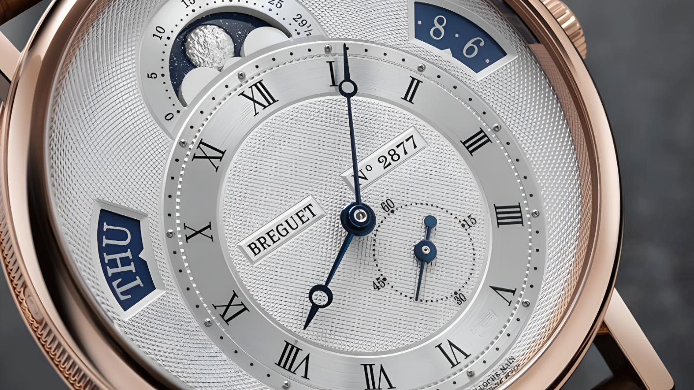 Breguet watches have featured its founder's celebrated hollow, eccentric "moon" tip watch hands for over two centuries now.
