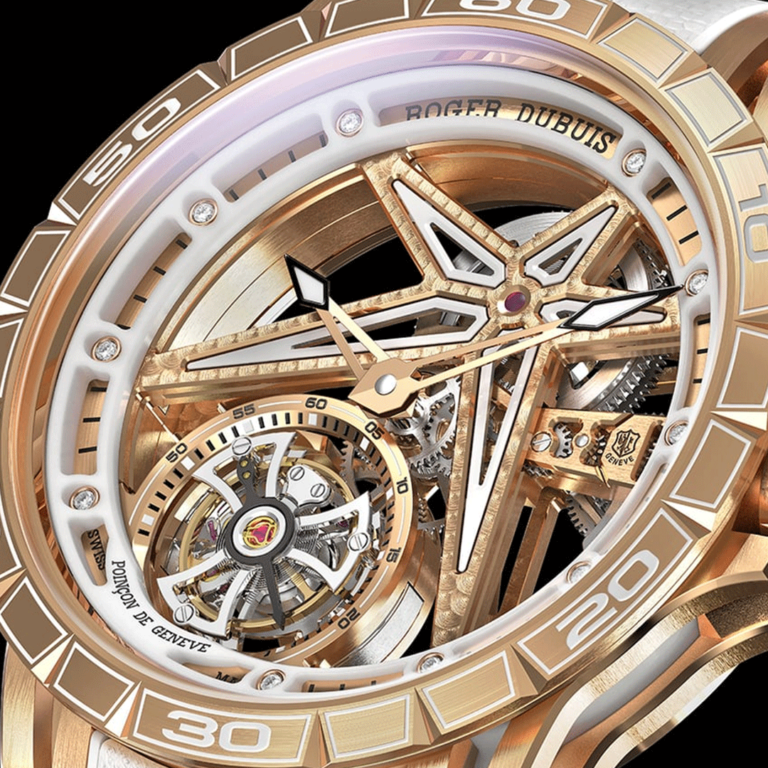 ROGER DUBUIS EXCALIBUR SPIDER EON GOLD 39MM DBEX0816 Shop Roger Dubuis at Watches of Switzerland.