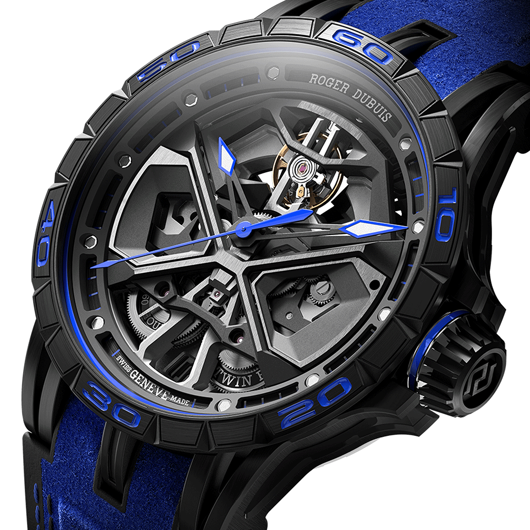 ROGER DUBUIS EX45 SPIDER RD630 TIT HURACAN BLUE DBEX0749 Shop Roger Dubuis at Watches of Switzerland