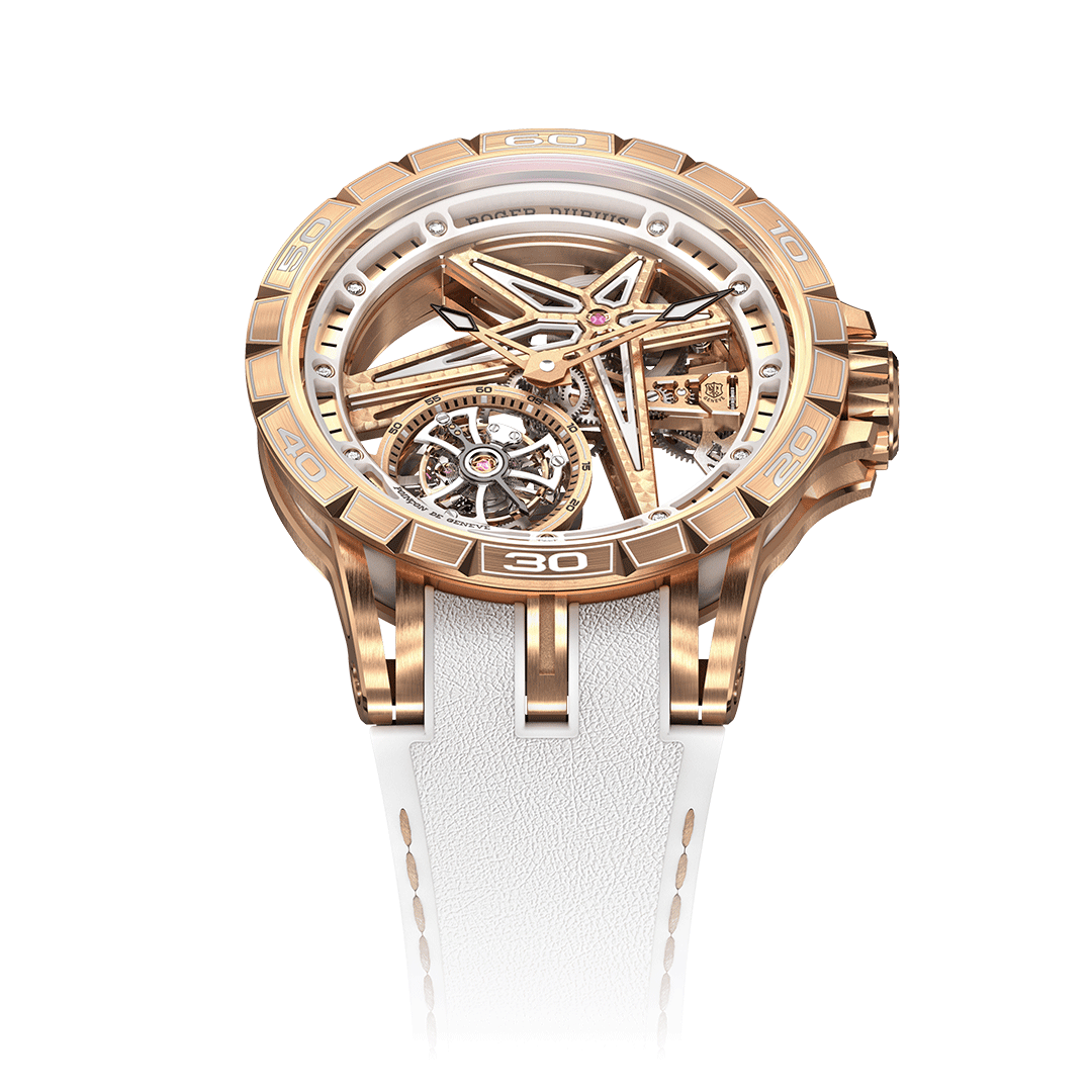 ROGER DUBUIS EXCALIBUR SPIDER EON GOLD 39MM DBEX0816 Shop Roger Dubuis at Watches of Switzerland.