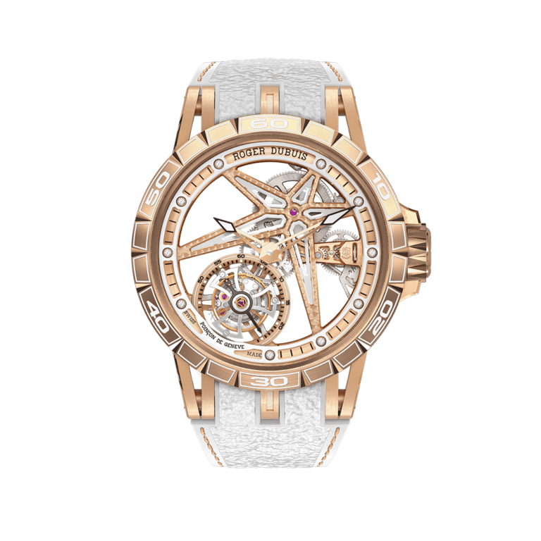 ROGER DUBUIS EXCALIBUR SPIDER EON GOLD 39MM DBEX0816 Shop Roger Dubuis at Watches of Switzerland.