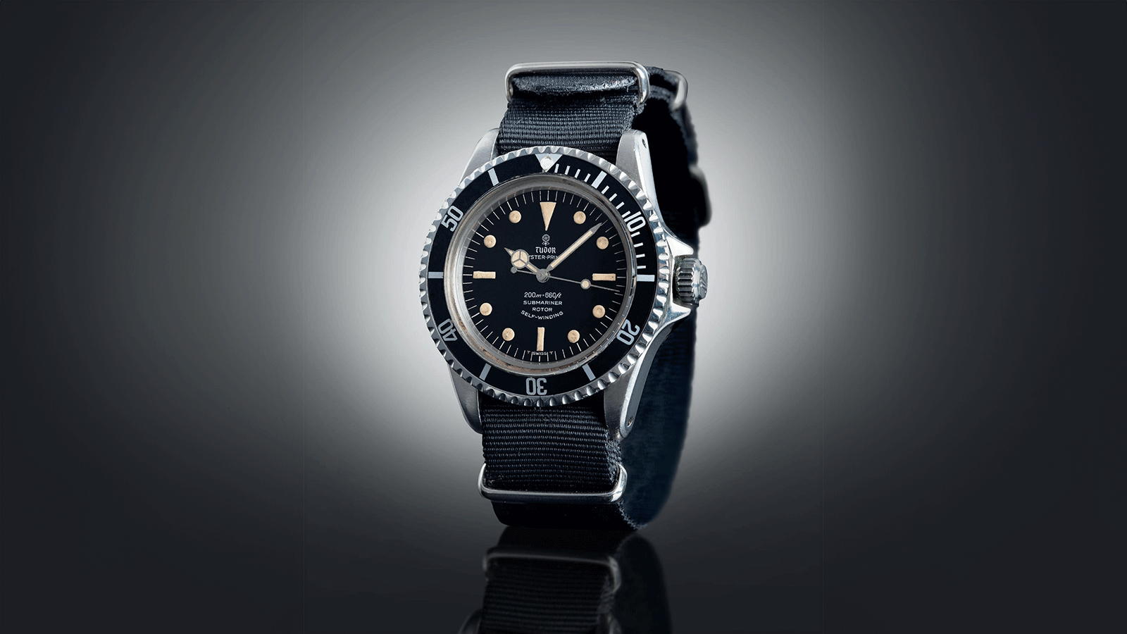The TUDOR Oyster Prince Submariner shown here, reference 7928, with pointed crown guards, was produced in 1964.