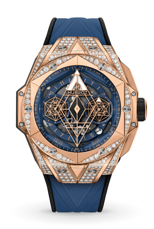 BIG BANG SANG BLEU II KING GOLD BLUE PAVE 45MM BLUE DIAL 418.OX.5108.RX.1604.MXM20