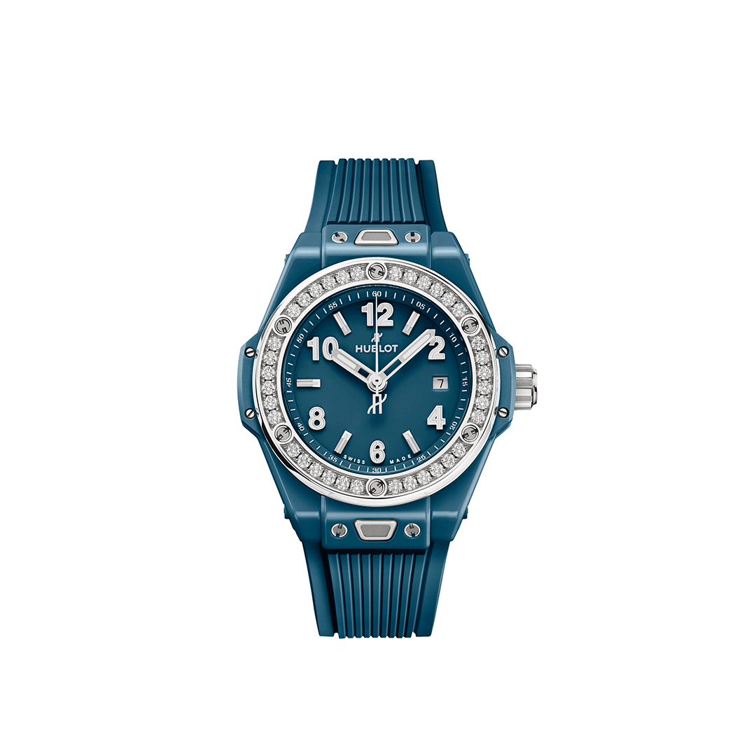 HUBLOT Big Bang One Click Petrol Blue Ceramic Diamonds 485.ES.5171.RX.1204