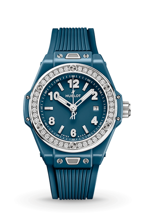 HUBLOT Big Bang One Click Petrol Blue Ceramic Diamonds 485.ES.5171.RX.1204