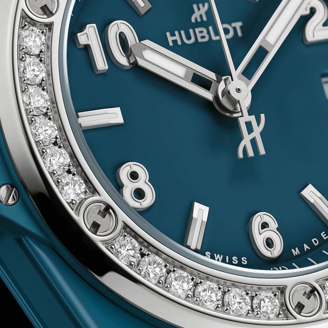 HUBLOT Big Bang One Click Petrol Blue Ceramic Diamonds 485.ES.5171.RX.1204