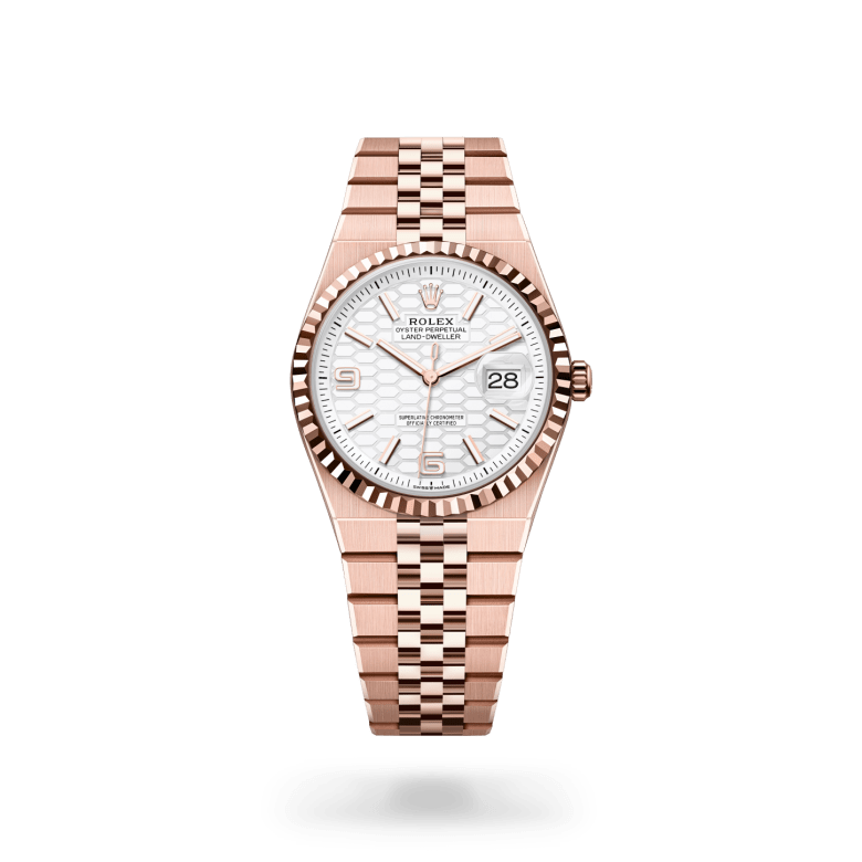 Rolex land-dweller in 18 ct Everose gold, M127235-0001* - Watches of Switzerland