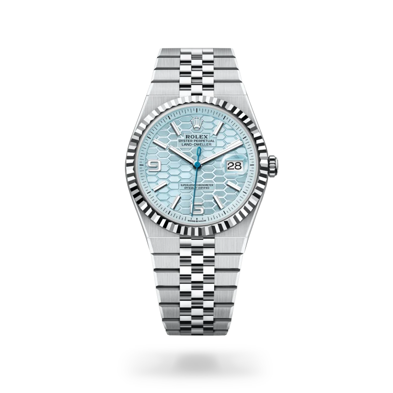 Rolex land-dweller in Platinum, M127336-0001* - Watches of Switzerland